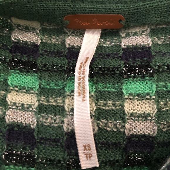 Free people Green striped crochet bubble dress - Picture 4 of 10